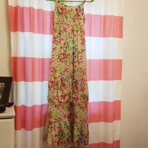Old Navy Floral Layered Ruffle Maxi Dress